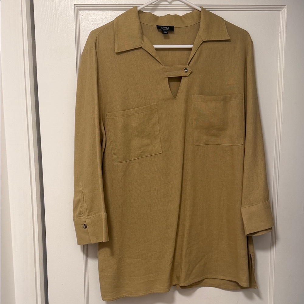 Jones New York Women's Tan Blouse